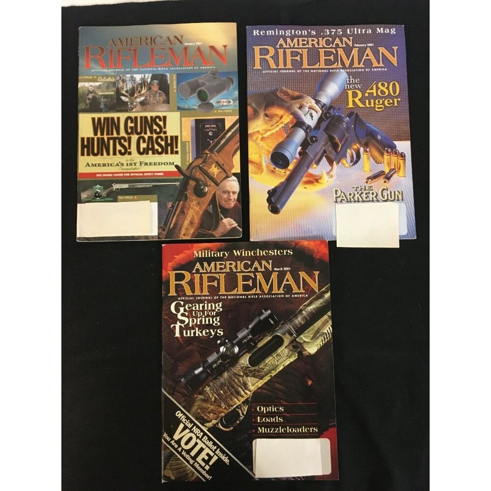 American Rifleman Magazine Lot of 6 Issues from 2001
